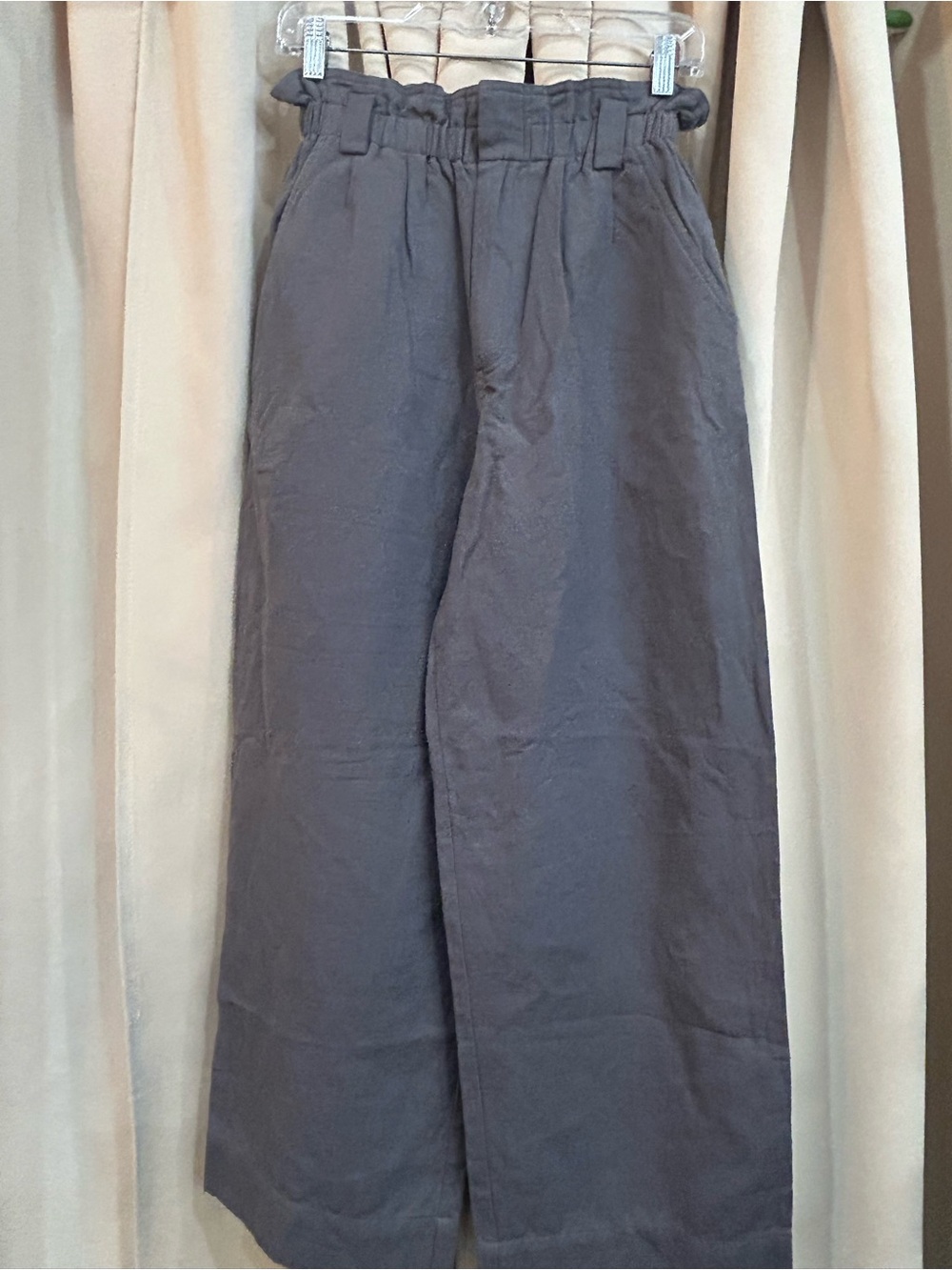 Apiece Apart Charcoal Wide-Leg Paperbag Chinos